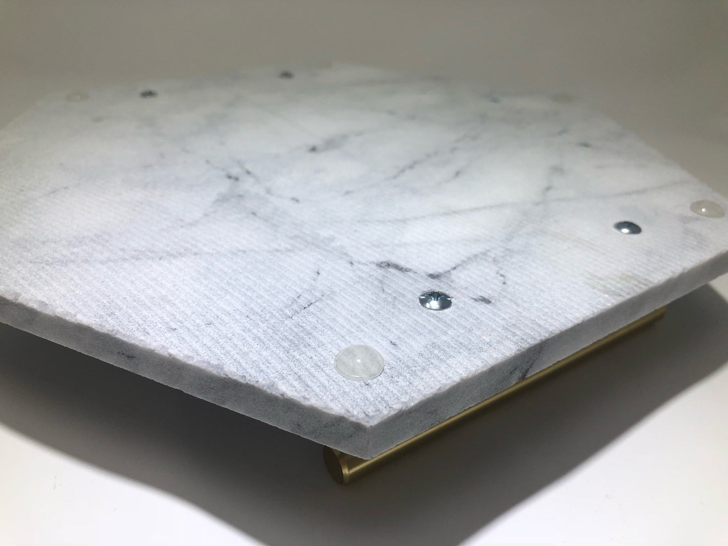 Marble and Gold Hexagon Tray - Botanical - Roshae Designs