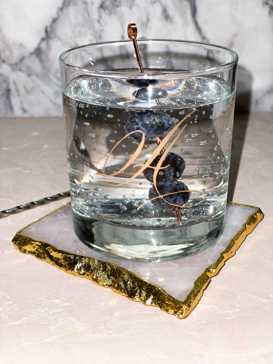 Engraved Monogram Drinking Glasses