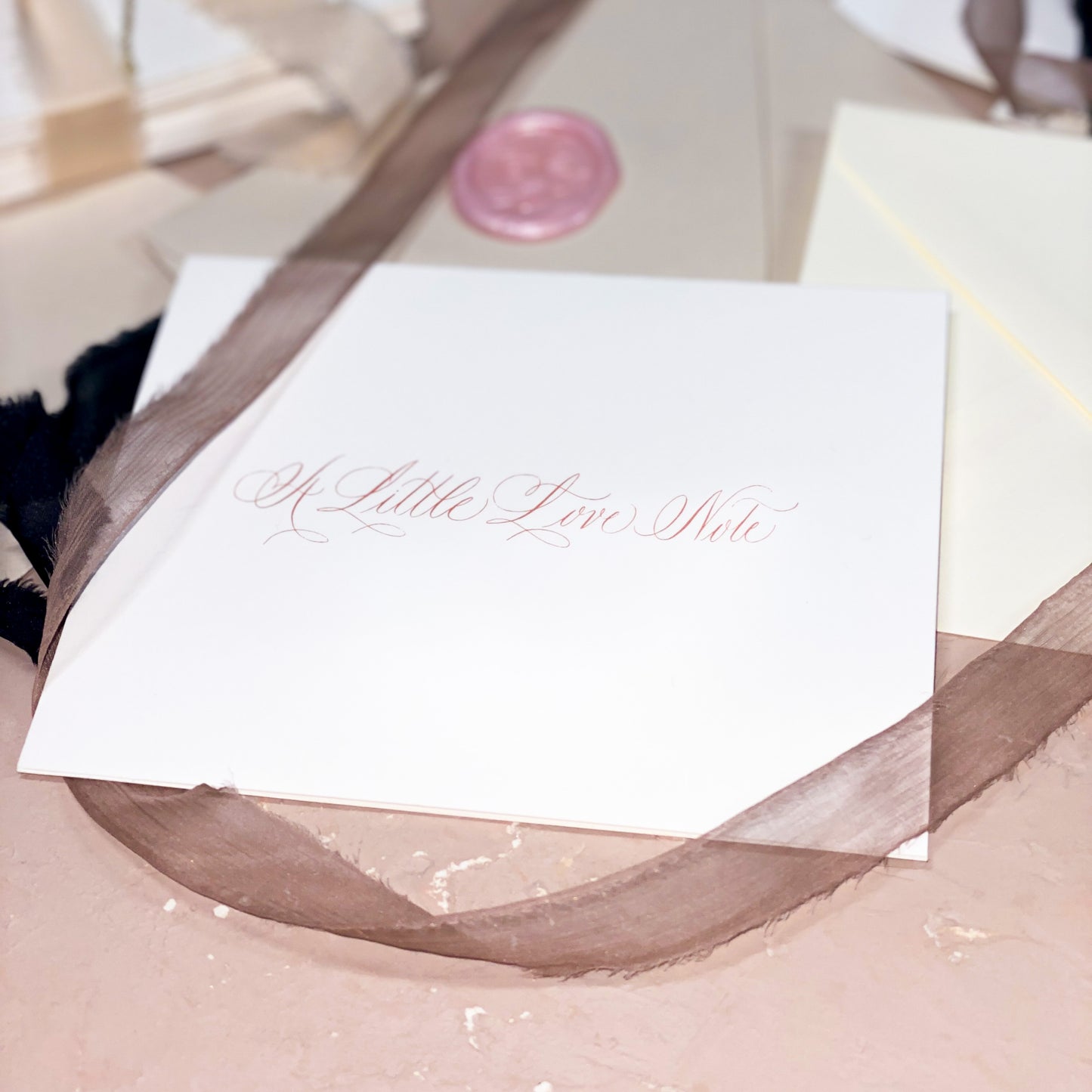 Roshae Designs A Little Love Note Card Pink